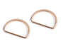 Anneau plat en D pour sangles, largeur 30 mm