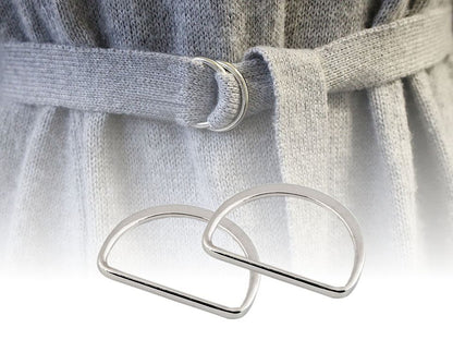 Anneau plat en D pour sangles, largeur 30 mm