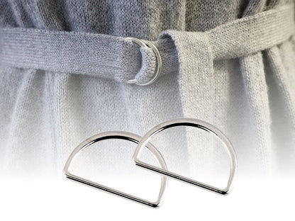 Anneau plat en D pour sangles, largeur 25 mm