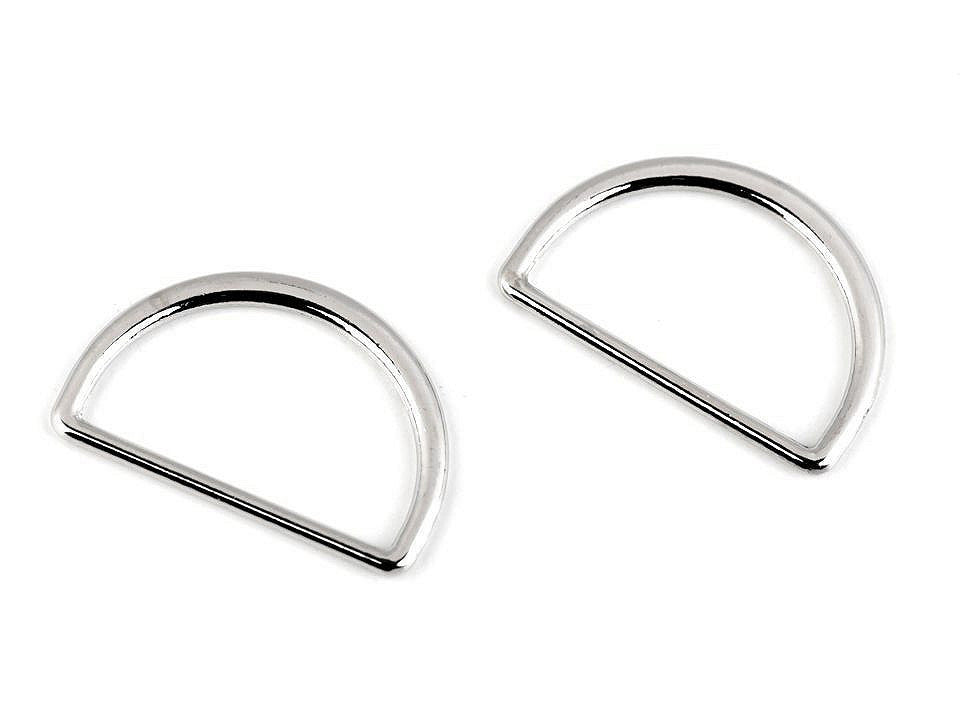 Anneau plat en D pour sangles, largeur 25 mm