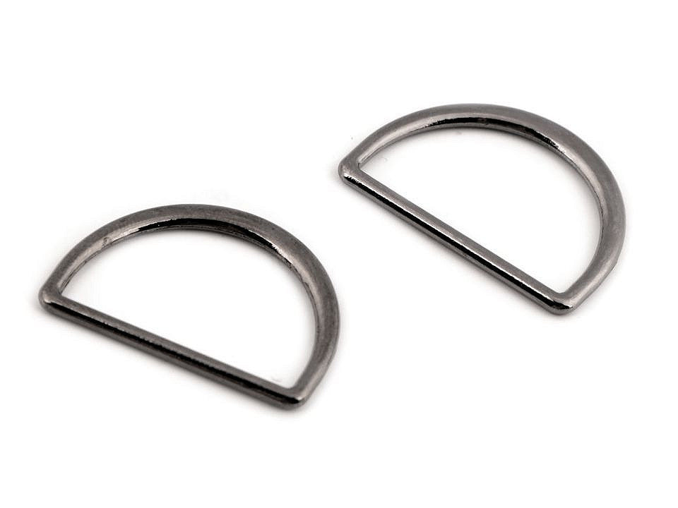 Anneau plat en D pour sangles, largeur 25 mm