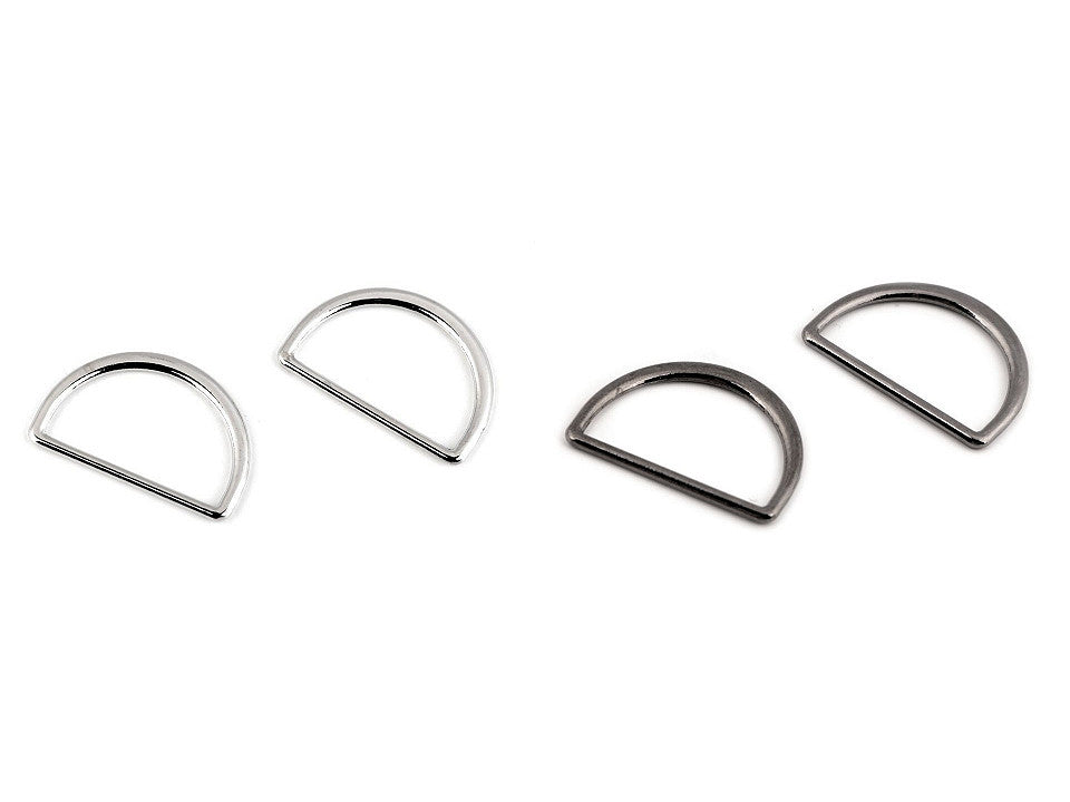 Anneau plat en D pour sangles, largeur 25 mm