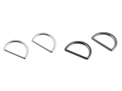 Anneau plat en D pour sangles, largeur 25 mm