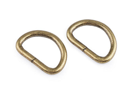 Anneau en D, largeur 25 mm - 10pc