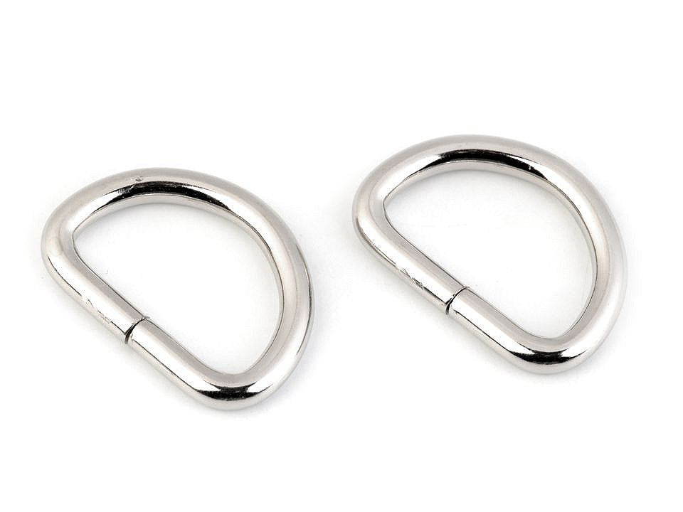 Anneau en D, largeur 25 mm - 10pc