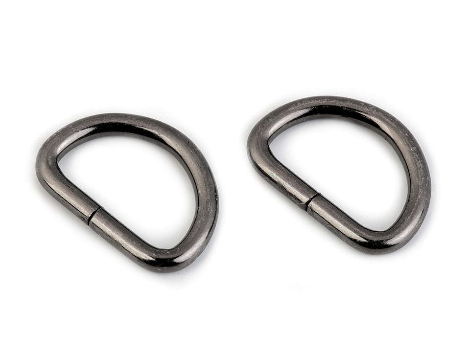 Anneau en D, largeur 25 mm - 10pc