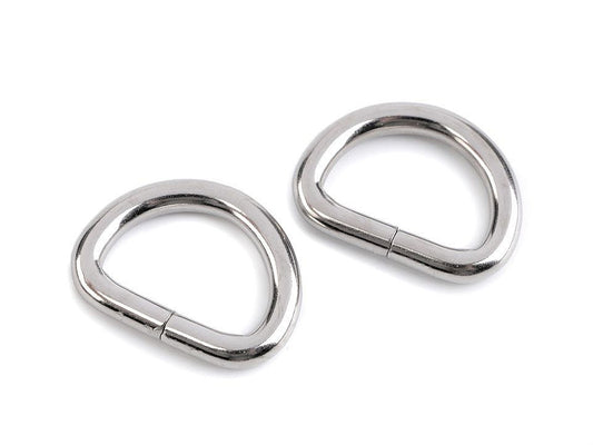Anneau en D, largeur 20 mm - 10pc