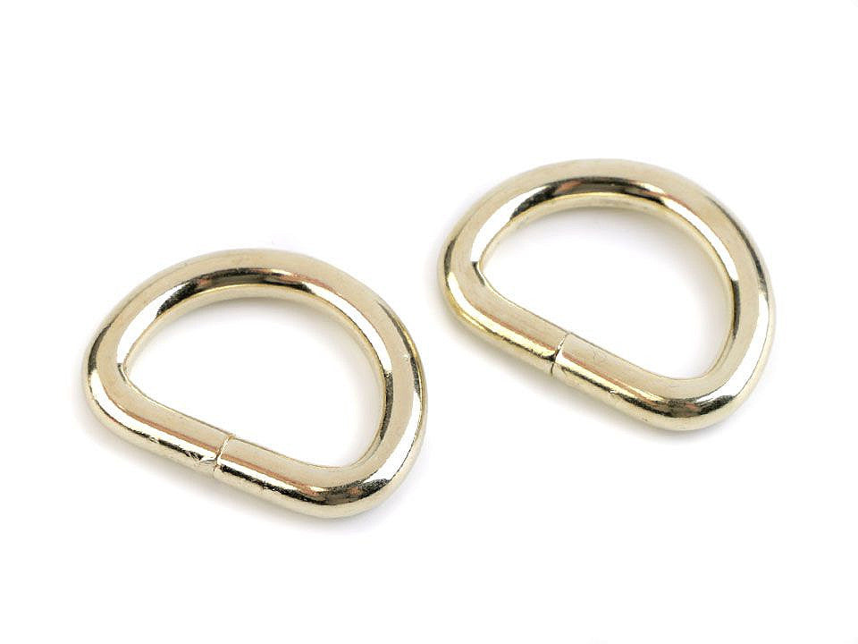 Anneau en D, largeur 20 mm - 10pc