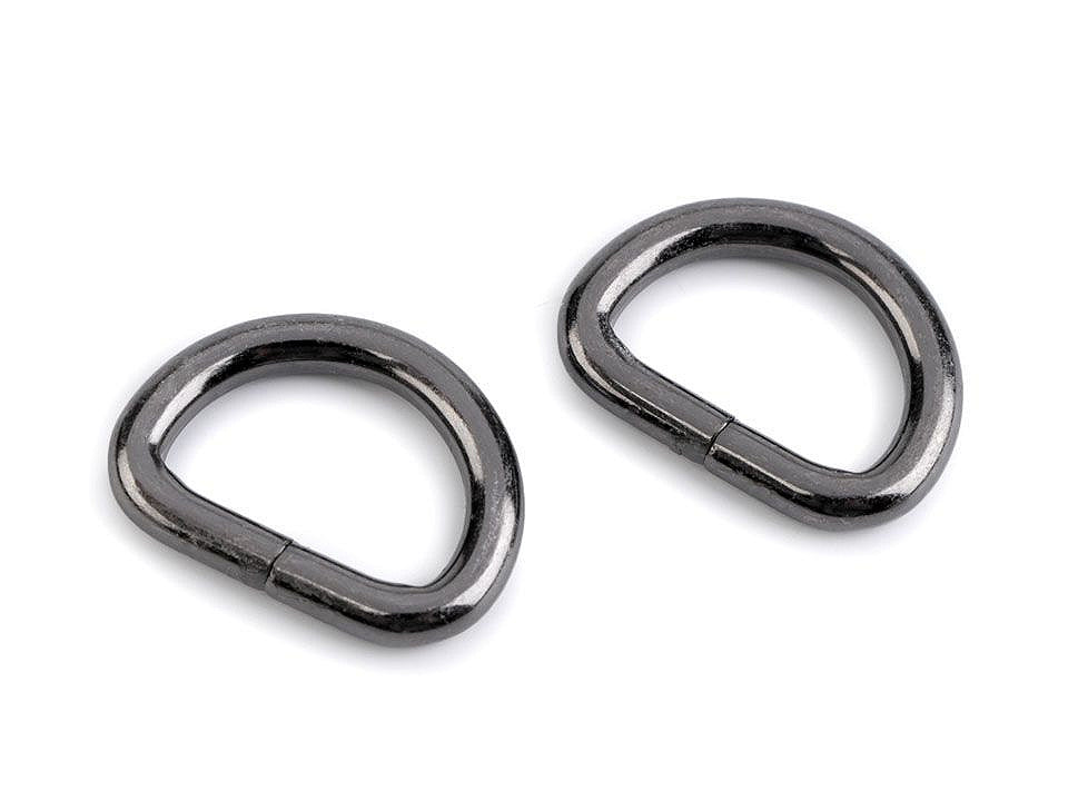 Anneau en D, largeur 20 mm - 10pc
