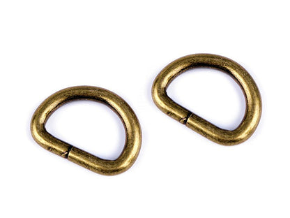 Anneau en D, largeur 20 mm - 10pc