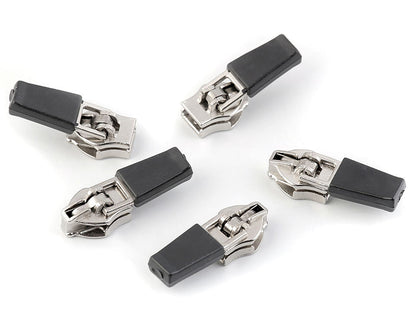 Glissière pour fermeture Éclair réfléchissante en nylon, n<sup>o</sup> 5, verrouillage automatique - 5pc