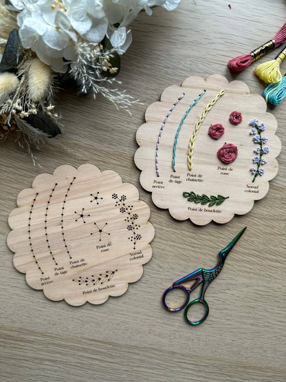 Kneckes & Compagnie - Kit de broderie base d’apprentissage festonné