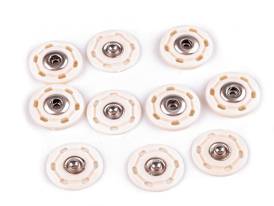 Bouton pression en plastique, Ø 25 mm - 5paire