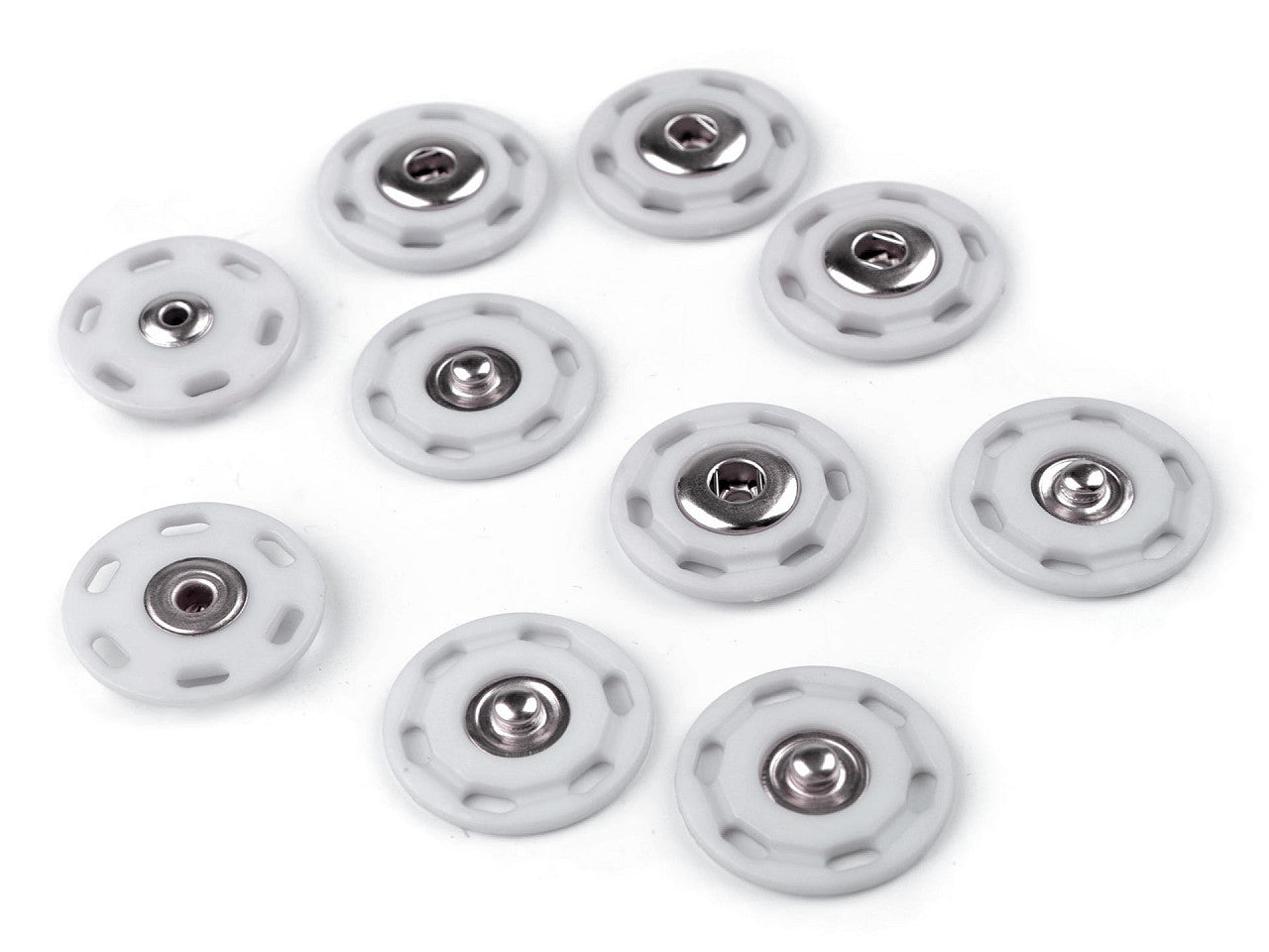 Bouton pression en plastique, Ø 25 mm - 5paire