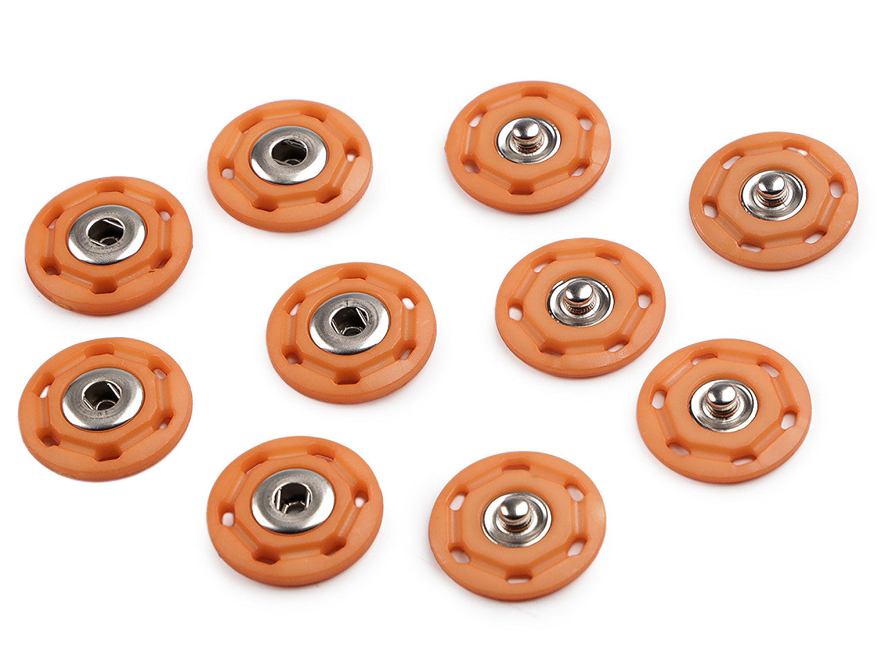 Bouton pression en plastique, Ø 25 mm - 5paire