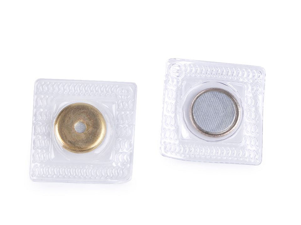 Boutons pression magnétiques avec caches, à coudre, Ø 15 mm - 1paire