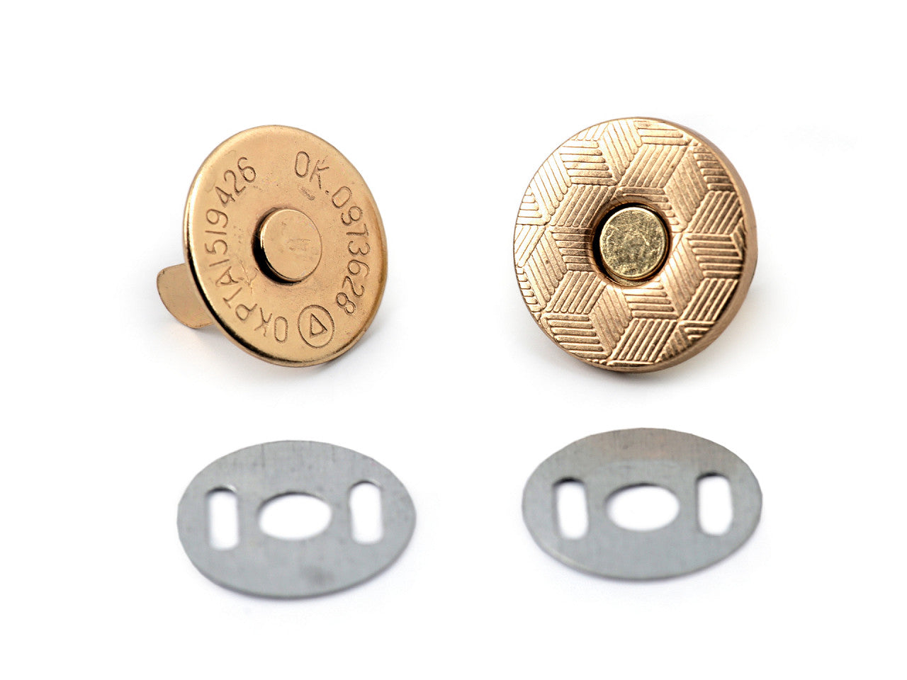 Boutons pression magnétiques, Ø 14 mm, minces - 5set