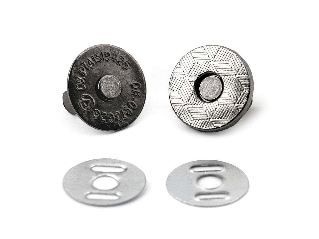 Boutons pression magnétiques, Ø 14 mm, minces - 5set
