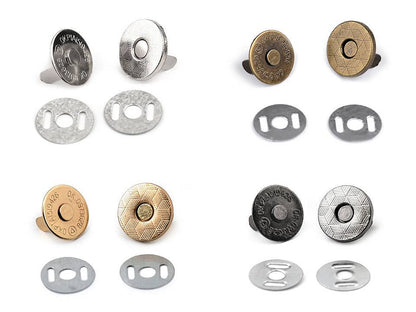 Boutons pression magnétiques, Ø 14 mm, minces - 5set