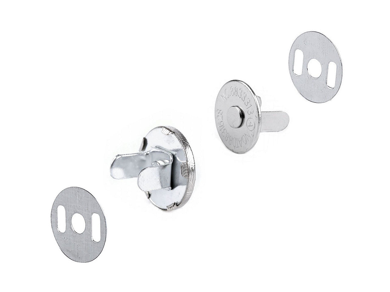 Boutons pression magnétiques, Ø 14 mm, minces - 5set