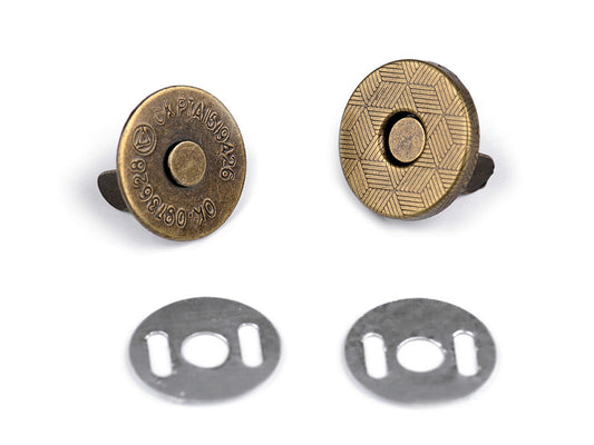 Boutons pression magnétiques, Ø 14 mm, minces - 5set