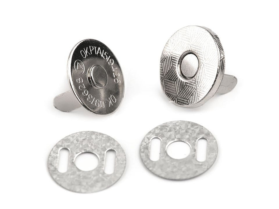 Boutons pression magnétiques, Ø 14 mm, minces - 5set