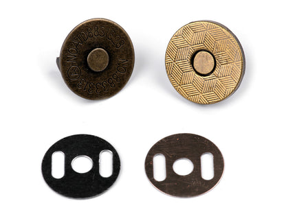 Boutons pression magnétiques, Ø 18 mm, minces - 5set