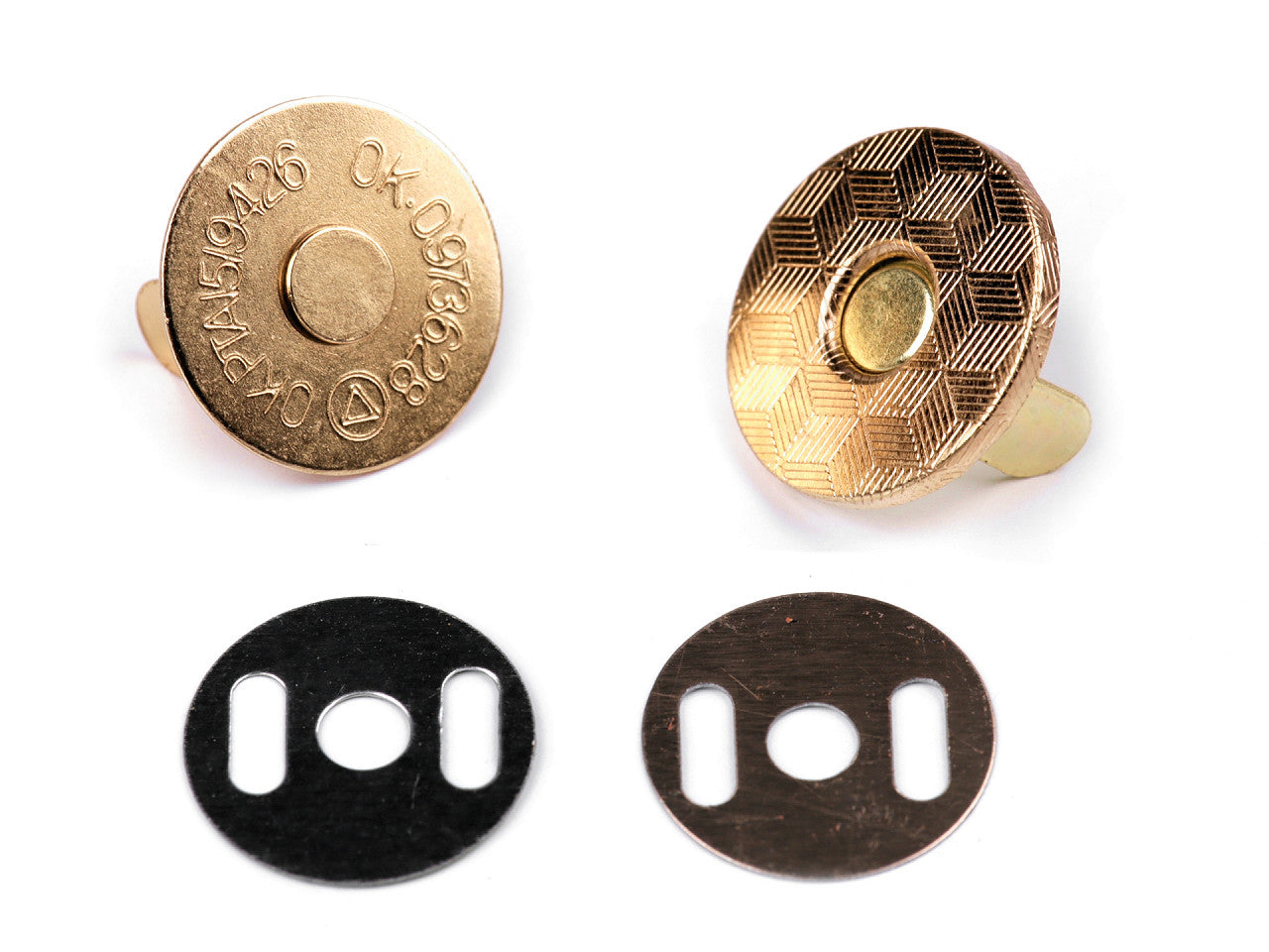 Boutons pression magnétiques, Ø 18 mm, minces - 5set