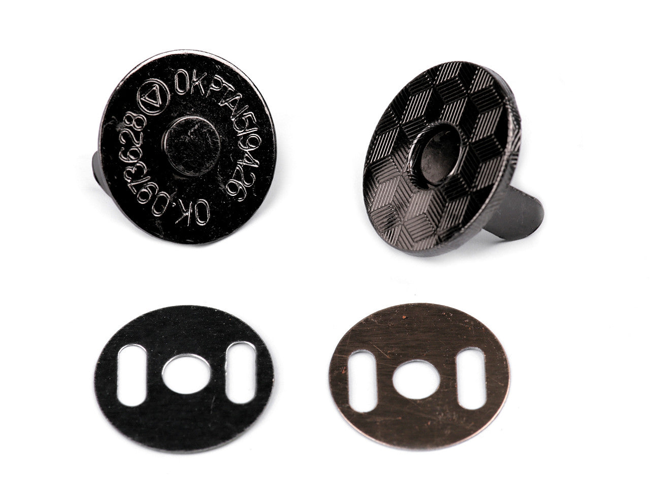Boutons pression magnétiques, Ø 18 mm, minces - 5set