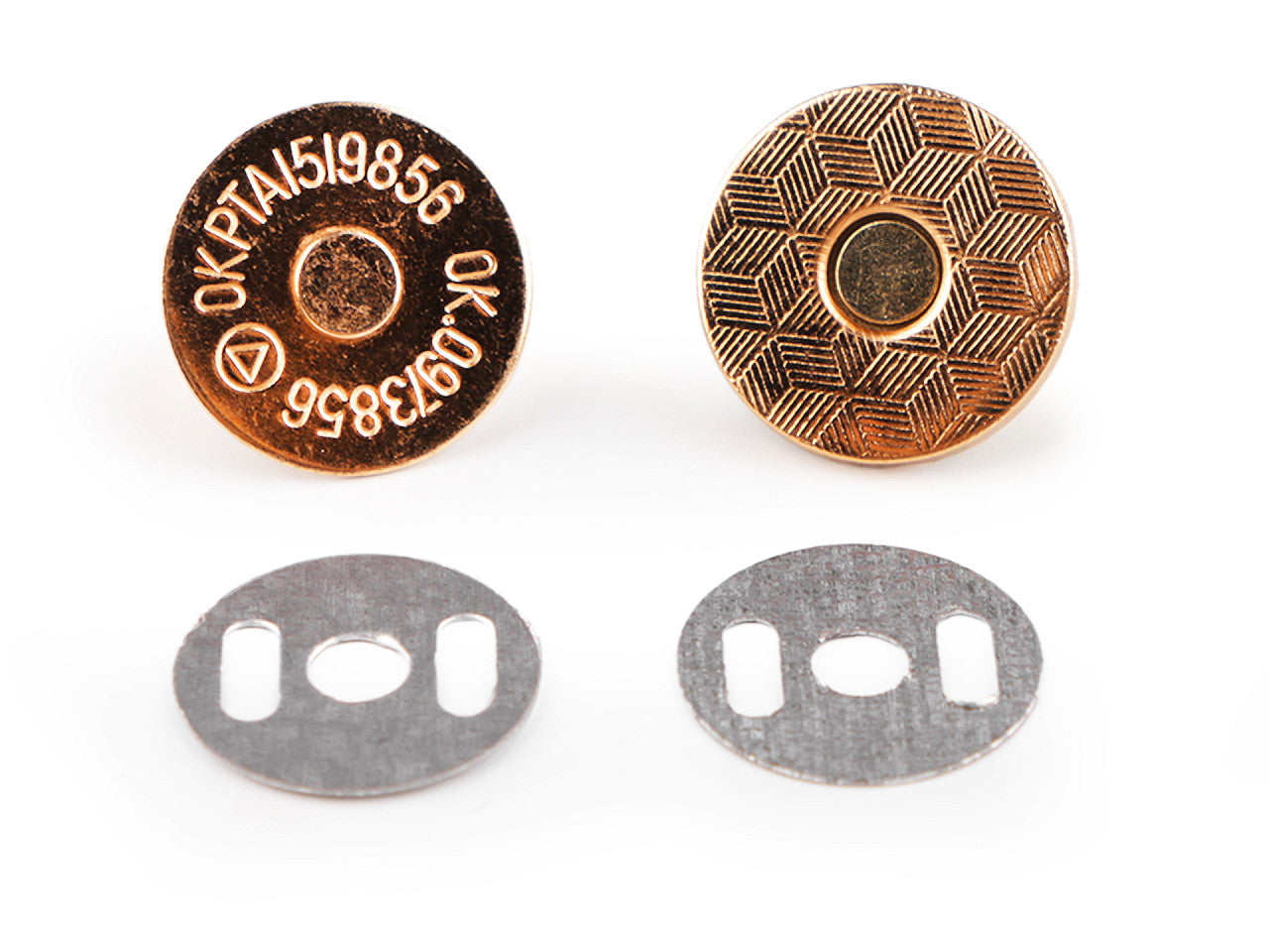 Boutons pression magnétiques, Ø 18 mm, minces - 5set