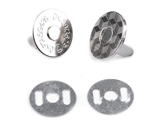 Boutons pression magnétiques, Ø 18 mm, minces - 5set