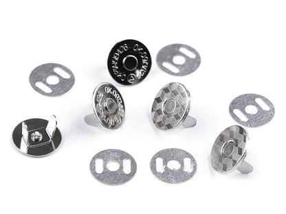 Boutons pression magnétiques, Ø 18 mm, minces - 5set