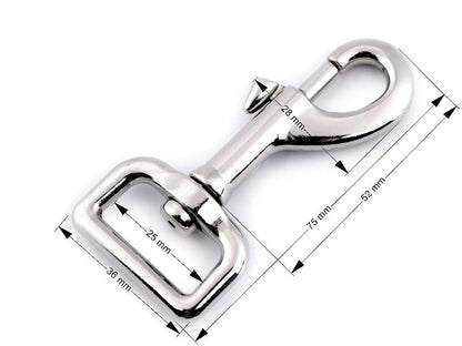 Mousqueton métallique grand format pour sangle de 25 mm - 10pc