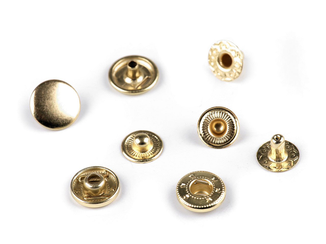 Boutons pression, Ø 12 mm, pour tissus moyennement épais - 50set