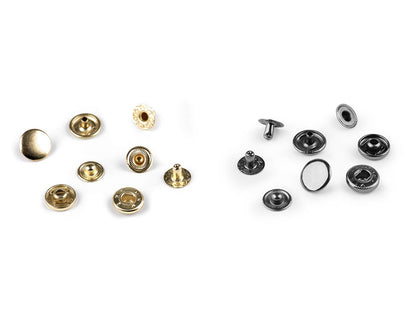Boutons pression, Ø 12 mm, pour tissus moyennement épais - 50set