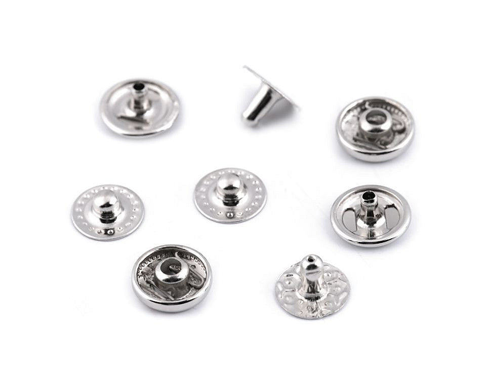 Boutons pression, Ø 10 mm, pour tissus moyennement épais - 50set