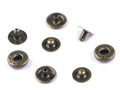 Boutons pression, Ø 10 mm, pour tissus moyennement épais - 50set