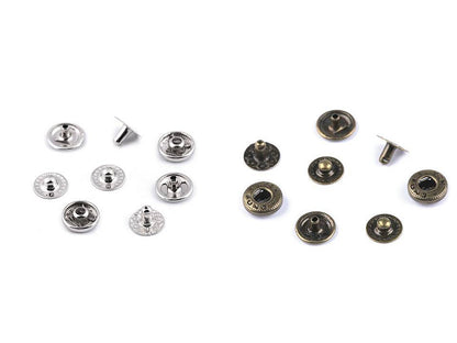 Boutons pression, Ø 10 mm, pour tissus moyennement épais - 50set