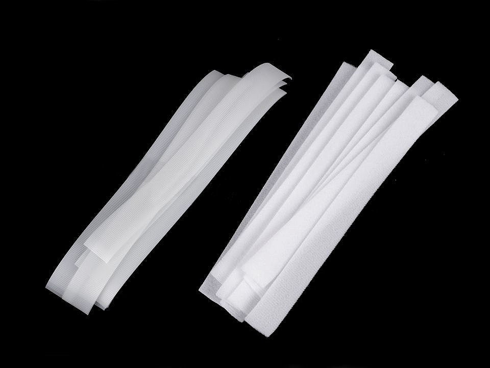 Bande Velcro, profil bas, coupée, largeur 20 mm - 10paire