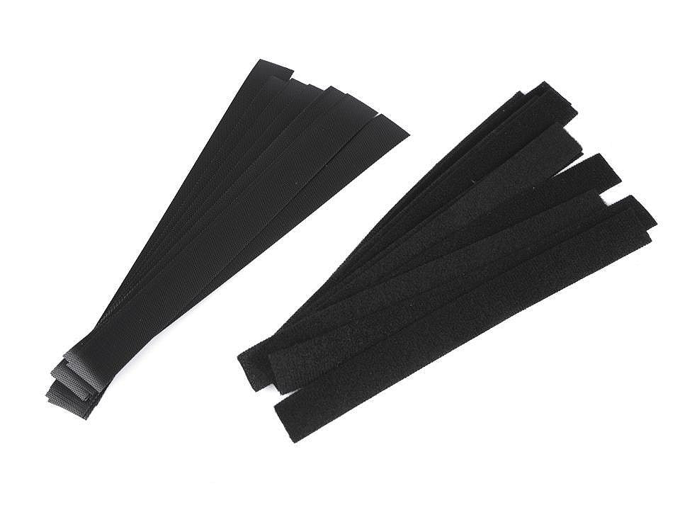 Bande Velcro, profil bas, coupée, largeur 20 mm - 10paire