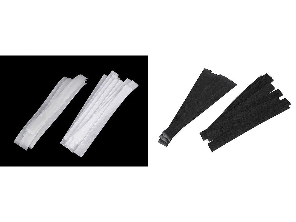 Bande Velcro, profil bas, coupée, largeur 20 mm - 10paire