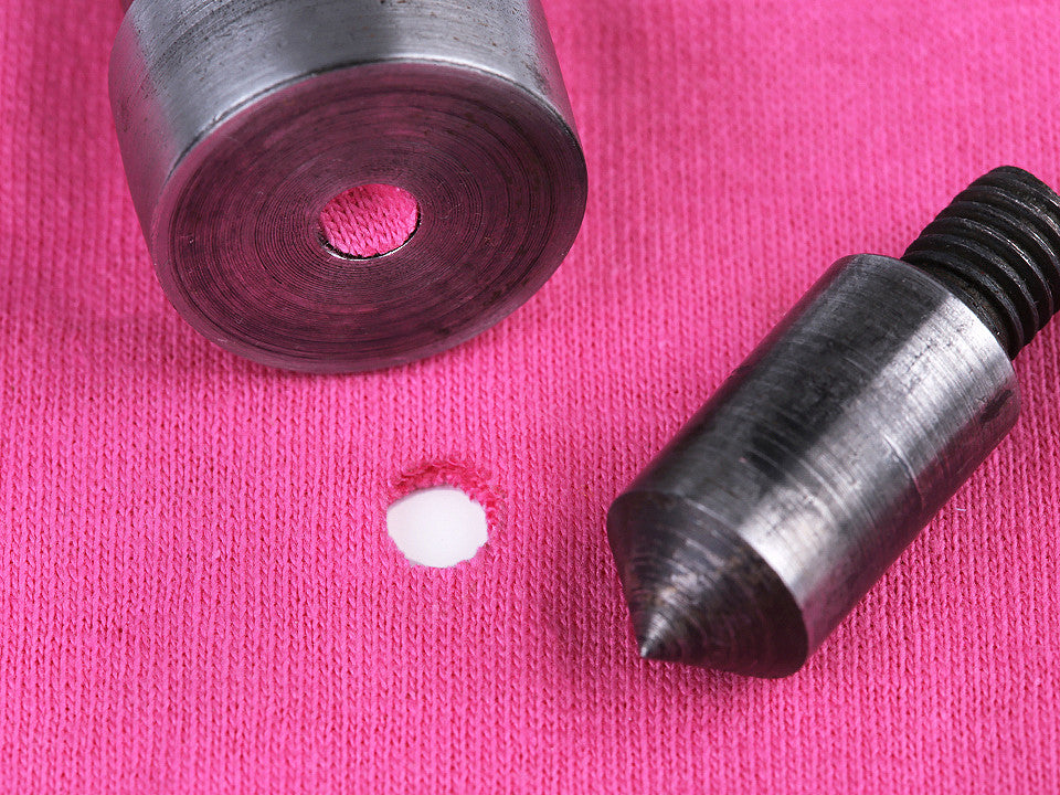 Moule pour trous et œillets pour presse manuelle, Ø 5 ; 7 ; 8 ; 10 mm - 1set