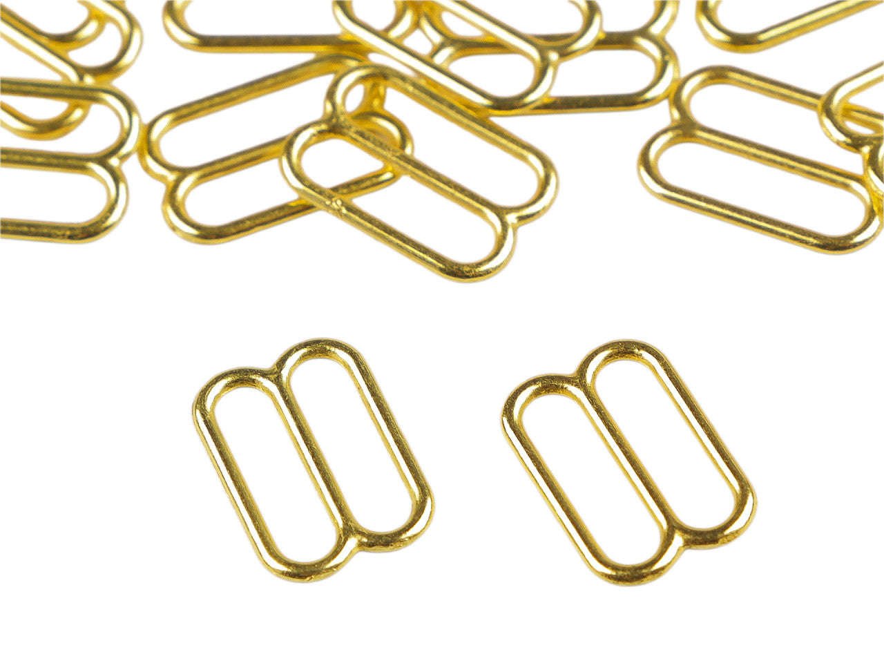 Attache métallique de réglage pour sangle de soutien-gorge, largeur 12 mm - 20pc