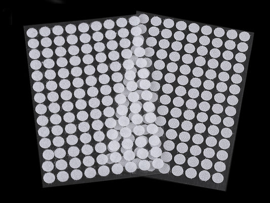 Points de bande Velcro autocollants, Ø 10 mm - 1carte