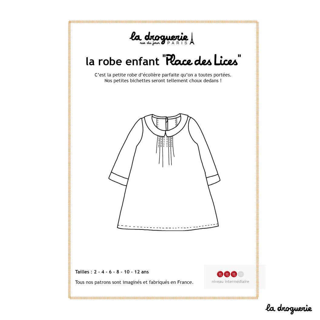 LA DROGUERIE - Patron couture de la robe enfant "Place des Lices"