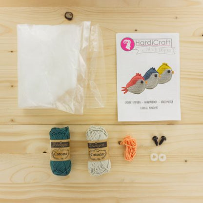 Hardicraft Kit de crochet DIY Oiseau Bleu - contenu du kit