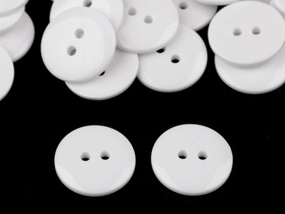 Boutons transparents, tailles 15,2mm et 17,7mm, lavables jusqu'à 95 °C - 200pc