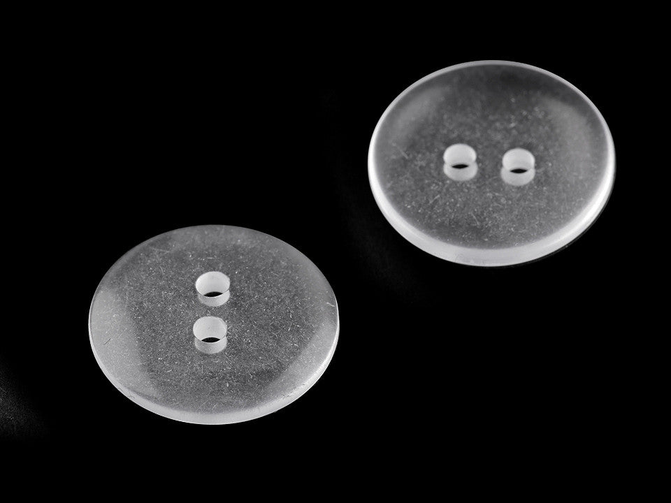 Boutons transparents, tailles 15,2mm et 17,7mm, lavables jusqu'à 95 °C