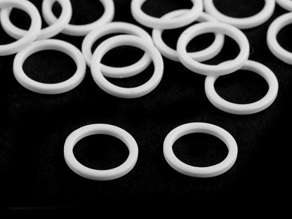 Anneau ajusteur et glissière en plastique pour bretelles de soutien-gorge, largeur 12 mm - 20pc