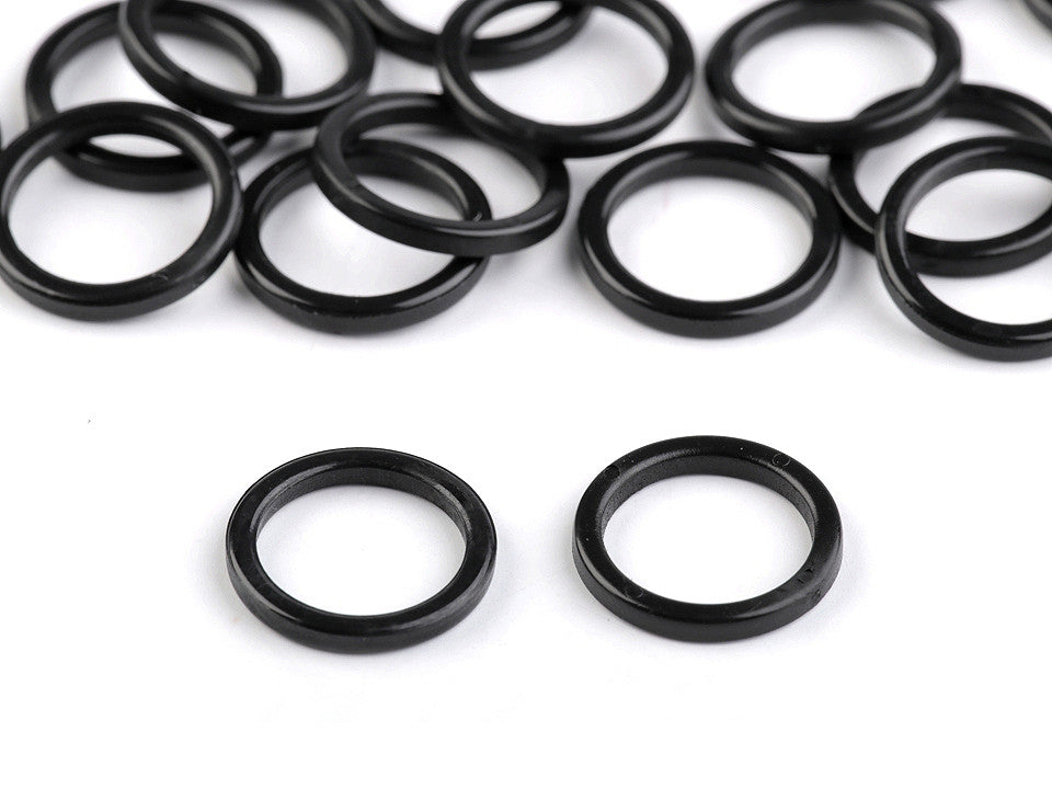 Anneau ajusteur et glissière en plastique pour bretelles de soutien-gorge, largeur 12 mm - 20pc